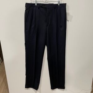 Lauren Ralph Lauren Mens Navy Blue Wool‎ Ultraflex Dress Suit Pants 34x34